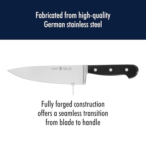 Henckels Classic 8-Inch Chef Knife, Razor-Sharp, German Engineered | Fully Forged Construction Provides Balance with Traditional Triple-Rivet Handles Enables Comfortable Easy Cutting. - style: 8-inch Chef's Knife