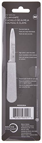 Mercer Culinary Clam Knife with Poly Handle, 3-1/4, White (Pack of 2) - size: 3.3" (Pack of 2), style: Clam Knife 3 1/4 Inch