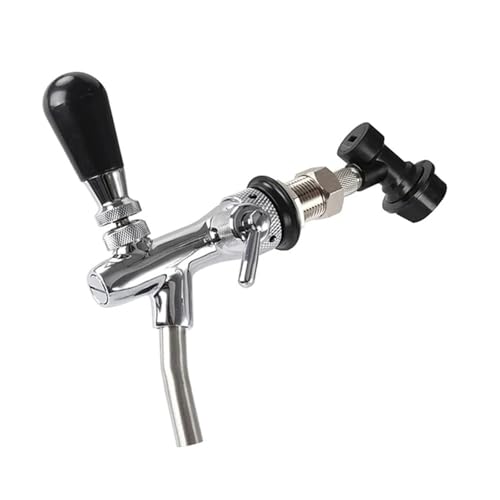 10L Cornelius Keg Kit,Stainless Steel Brewery Beer Keg Barrel Beverage Container with Beer Tap,Co2 Regulator & 0.6L Soda Bottle