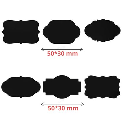 Assorted Black Chalkboard Labels, 60x40mm, for Storage Bins, Containers, and Pantry Organization (Chalkboard Labels 600Pcs 3X5cm Black) - size: 600 PCS, 3x5cm