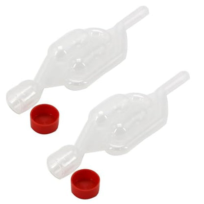DAGIJIRD S-Shape Air Lock One-Way Exhaust Valve Transparent Check Valve for Beer Wine Fermenting Making, 2PCS