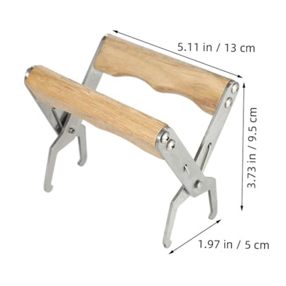 Gadpiparty 3pcs Beehive Frame Gripper and Clip Set for Beekeeping Supplies – Stainless Steel Hive Frame Holder with Wood Handle for Beekeepers and Hive Maintenance