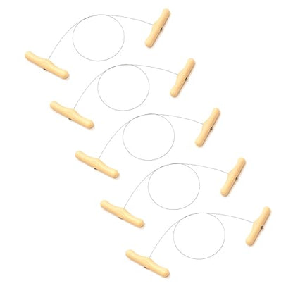 Cheese Cutter with Wire 10 Pcs - Stainless Steel Cheese Wire 18.5 Inch - Portable Cheese Cutter Wire with Handles for Soft and Hard - Wire Cheese Cutter Strings for Block and Slices