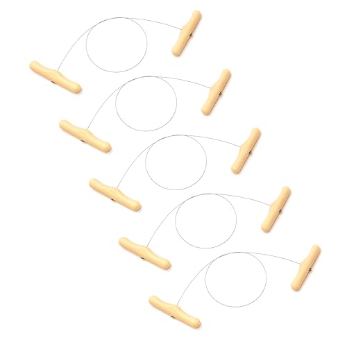 Cheese Cutter with Wire 10 Pcs - Stainless Steel Cheese Wire 18.5 Inch - Portable Cheese Cutter Wire with Handles for Soft and Hard - Wire Cheese Cutter Strings for Block and Slices