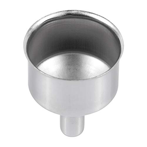Mini Funnels, Silver Stainless Steel Funnels for Oil Bottle, 2 Pcs | for Drinking Liquor Flask, Essential Oil Bottle, Spice Powder, Amber Bottles Homemade Make-Up Fillers