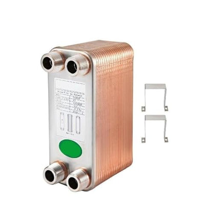 30-60 Plates Stainless Steel Heat Exchanger - Wort Chiller for Homebrew Beer Counterflow Cooling & Heating(40 Plates) - color: 40 Plates