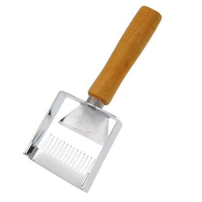 Bee Tool,Stainless Steel Honey Uncapping Fork Scraper Tool, 2 in 1 Beekeeping Equipment with Wooden Handle, Adjustable Tine Spacing for Honey Extraction (Multi Functional)