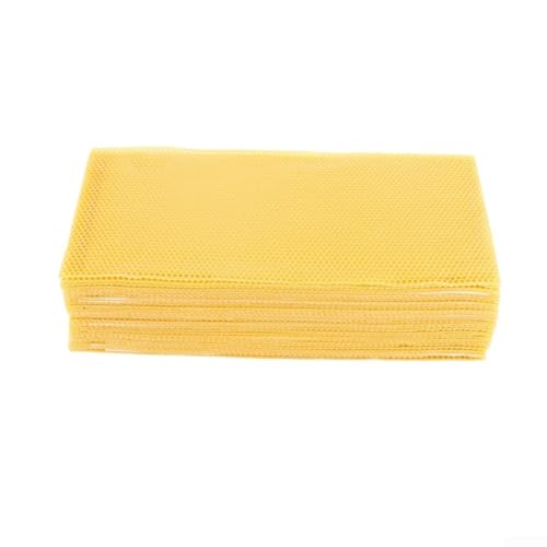 Natural Beeswax Sheets Candle Making, 100% Pure Wax Foundation Bee Hive Frames, 415x195mm, 30 Pack DIY Supplies