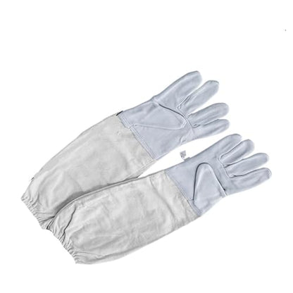 Beekeeping Suit Full Body Beekeeping Clothes Anti-bee Professional Beekeepers Clothes Protection Beekeeping Suit Veil Unisex Protective (White Gloves)