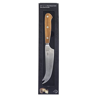 Mercer Culinary Renaissance Olive Wood Hard Cheese Knife, 4.75-Inch - color: Olive Wood Handle, size: 4.75-Inch Hard Cheese Knife