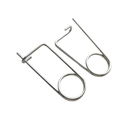 Steel Brooch Shape Open Safety pin Spring pin, Quick Lock line Lock pin Locking Fasteners for Farm Lawn Garden Hooks (0.24x4.69 in(6x119 mm)-2Pcs) - size: 0.24x4.69 in(6x119 mm)-2Pcs