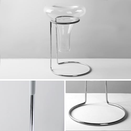 Wine Decanter Drying Stand with Rubber Coated Top to Prevent Scratches, Wine Decanter Drying Rack for Standard and Large Wine Decanters, Wine Decanter NOT Included, (with Cleaning Brush) - style: Decanter Drying Stand B