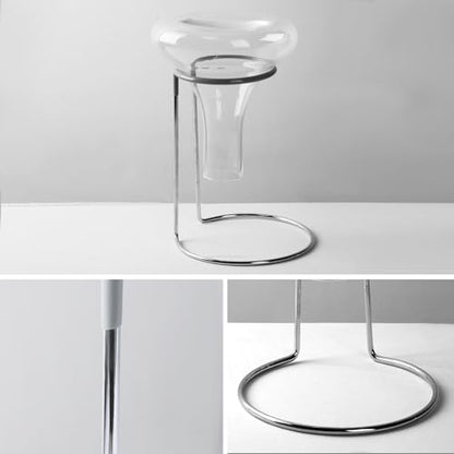 Wine Decanter Drying Stand with Rubber Coated Top to Prevent Scratches, Wine Decanter Drying Rack for Standard and Large Wine Decanters, Wine Decanter NOT Included, (with Cleaning Brush) - style: Decanter Drying Stand B