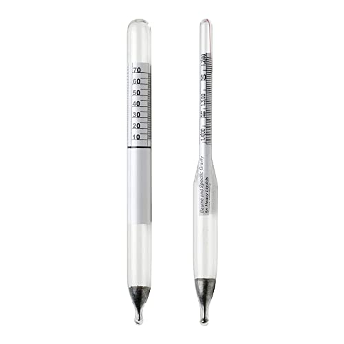 SP Bel-Art, H-B DURAC 0.700/2.000 Specific Gravity and 70/10 Degree and 0/70 Degree Baume Dual Scale Hydrometer for Heavy and Light Liquids (B61806-0000)