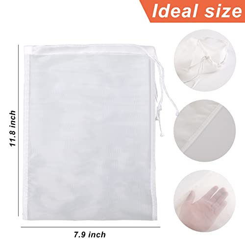 Kimmama Nut Milk Bag, Food Straining Bag, Nylon, 7.9 x 11.8", 4 Pack | Cheese Cloth Bag, Straining Fruit Juice, Tofu, Almond