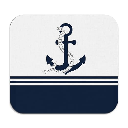Nautical Dish Drying Mat - Nautical Anchor Absorbent Dish Drying Mat for Kitchen Counter, Coffee Maker Bar Mat for Countertops, Dish Rack Drainer Mat, 16x17.5 Inch,JL-GZD