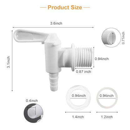 Fermentaion Bucket Spigot 5 Gallon Bucket Spigot, 3 Pack Plastic Bottling Bucket Fermenting Bucket Spigot for 5 Gallon Homebrew Wine Making Beer Fermenting Bucket Fermenter - size: 3 Pack