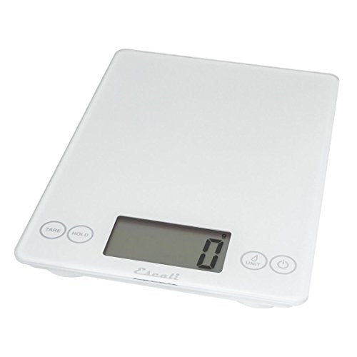 Escali Arti Digital Food Scale, Multi-Functional Kitchen Appliance, Precise Weight Measuring and Portion Control, Baking and Cooking Made Simple, Tempered Glass, Frost White - color: Frost White