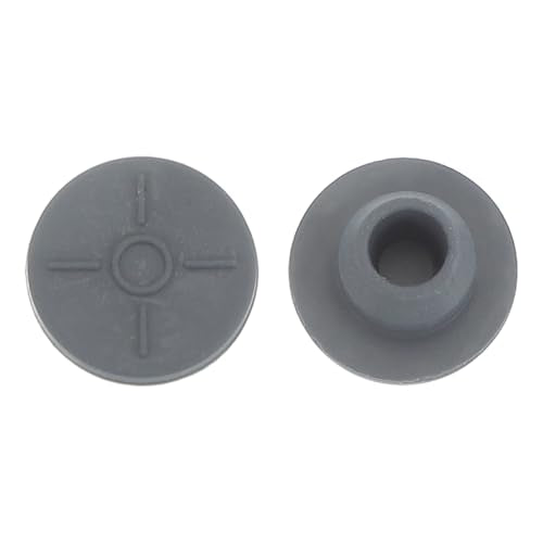 PATIKIL 13mm Vial Rubber Stoppers, 100 Pack Mushroom Injection Ports Stopper for Opening Glass Vials and Liquid Culture Jars Bottles Tanks, Gray - size: 13mm