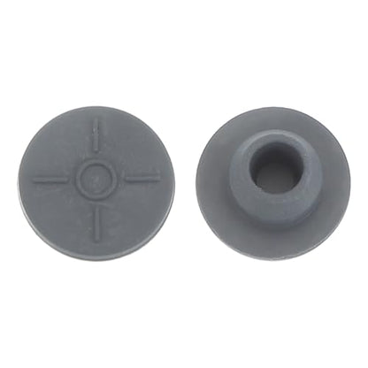 PATIKIL 13mm Vial Rubber Stoppers, 100 Pack Mushroom Injection Ports Stopper for Opening Glass Vials and Liquid Culture Jars Bottles Tanks, Gray - size: 13mm