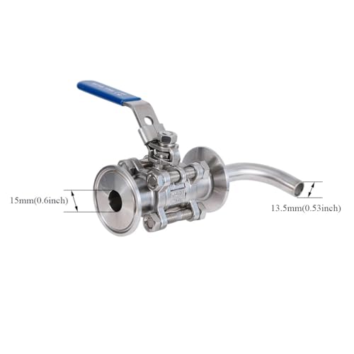 1.5 Inch Tri Clamp Ball Valve & Racking Arm Pick-up Tube Stainless Steel 304 Homebrew Boil Kettle Conical Fermenter Parts