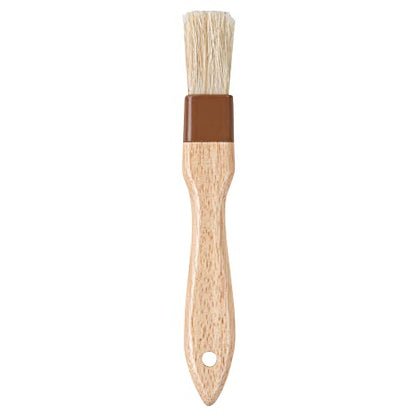 Restaurantware Pastry Tek 8.4 Inches Buttering Brush 1 Boar Bristles Pastry Brush - Hardwood Handle Built-In Hanging Hole Wood Basting Brush Sturdy Ferrule For Glazing And Basting - size: 8 1/2"