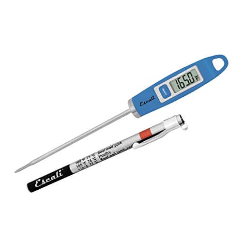 Escali DH1 Gourmet Digital Meat Thermometer with Extra Long Probe, NSF Certified, Blue - color: Blue