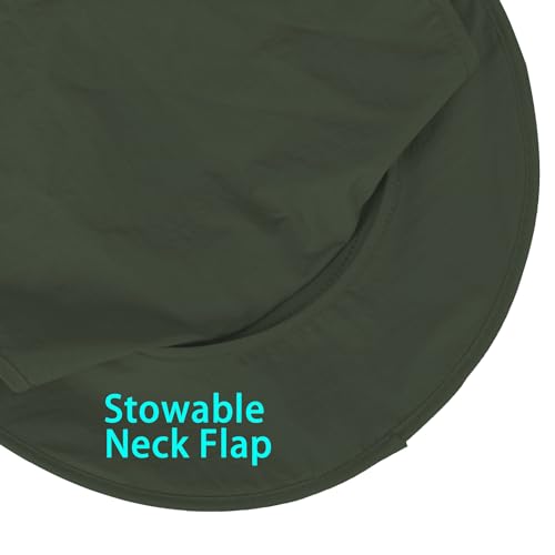 Sun Hats for Men Women Fishing Hat UPF 50+ Breathable Wide Brim Bucket Hats Summer UV Protection Safari Hat with Neck Flap - color: Army Green