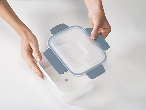 Joseph Joseph Nest Lock Plastic BPA Free Food Storage Container Set with Lockable Airtight Leakproof Lids, 10-Piece, Sky - color: Blue, size: Rectangular, style: 10pc