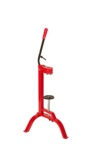 Italian Floor Wine Bottle Corker w/ 30#8 Corks | Adjustable Plunger Depth | Rolled steel frame, molded grip handle, works with #7, #8 and #9 corks, for home wine making equipment and bottling