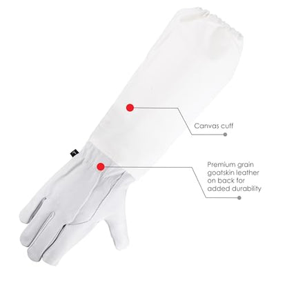 Premium Goatskin Leather Beekeeper Gloves #659 - size: XX-Large