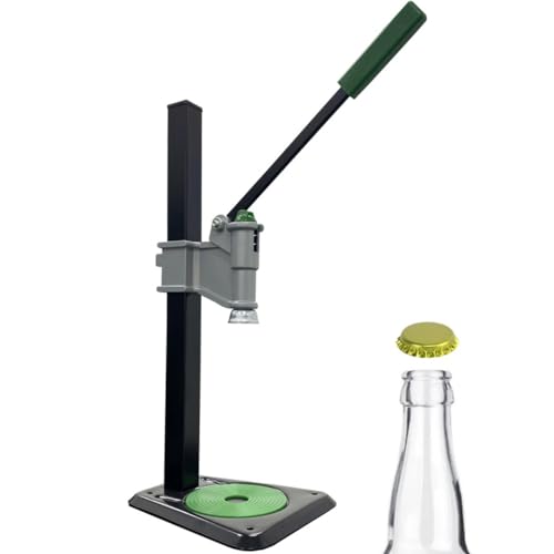 Manual Bottle Capper Tool Machine 26mm and 29mm Crown Capper Beer Corking Machine,Heavy Duty Strong Metal Easy Action Bench Bottle Capper, Adjustable Height Beer Bottle Capping for Home Brewing