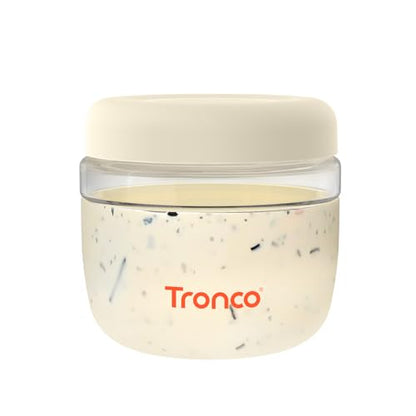 Tronco 24 oz Glass Lunch Bowl Container with Lid, Reusable Glass Food Container for Salad, Snack,Yogurt, Soup Food Storage, Meal Prep, Airtight, Leak & Spill Proof, Dishwasher Safe, BPA-Free, Set of 1 | Leak & Spill Proof Meal Prep Container & Food Storag