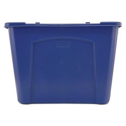 Rubbermaid Commercial Products Stackable Recycling Bin, 14 Gallon, Blue Storage Container, for Garage/Kitchen use for Boxes/Paper Recycle (Pack of 6) - size: 14G