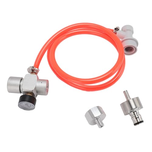 Mini Keg Regulator, Automatic Stainless Steel CO2 Pressure Regulator Beer Making Supplies With 1M Red Hose For Homebrew