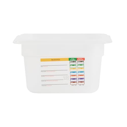 Restaurantware Food Storage Container 1 Pack of 6.8 x 4.2 x 3.9 Inches Plastic Stackable Storage Box White Reusable Label Container Dishwasher Safe For Restaurants And Kitchens