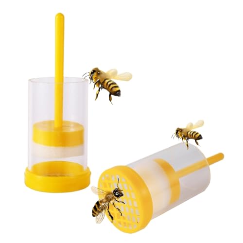10Pc Queen Bee Marker Bottle Beekeeping Feeding Wooden Stick Sponge Catcher Identification Tool | Light Grey - color: Light Grey
