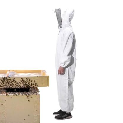 Bee Protective Suit Unisex Breathable Fabric | Protective Cotton Blend Beekeeping Equipment for Professional, Beginner, Women Beekeepers, Apiary Work, Honey Harvest, - color: 2XL