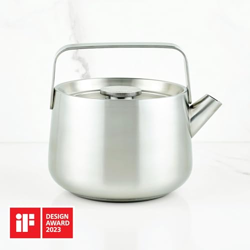 KitchenAid Teakettles Stainless Steel Whistling Teakettle, 1.9 Quart - Brushed Stainless Steel