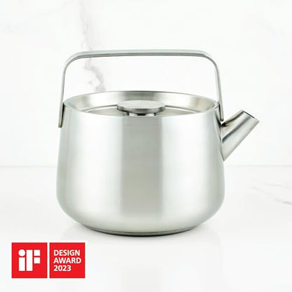 KitchenAid Teakettles Stainless Steel Whistling Teakettle, 1.9 Quart - Brushed Stainless Steel