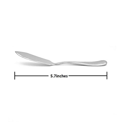Stainless Steel Butter Knife, Set of 2, Butter Spreader, Breakfast Spreads,Cheese and Condiments - color: 2pcs
