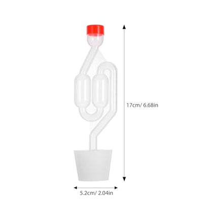 YARNOW S-shaped Wine Fermentation Airlocks Airlock Set for Home Brewing Beer, Wine, and Pickling – 3 Pieces with Vent Valve and 8mm Hole Grommets