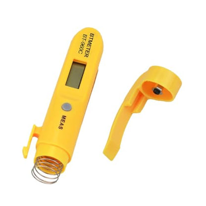 Mini Digital Infrared Thermometer - BTMETER BT-960C Temperature Pen with Pocket Clip Instant Read to 527℉ Auto Off for Meat Candy Cooking Food Grill Kitchen BBQ Candy Wine(NOT for Human Temp) - color: BT-960C 1 PACK (Yellow)