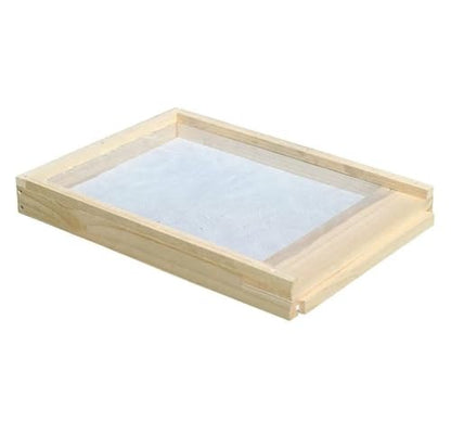 Beehive Screened Bottom Board 10 Frames LANGSTROTH - Hygienic Bottom Board - Wax Coated