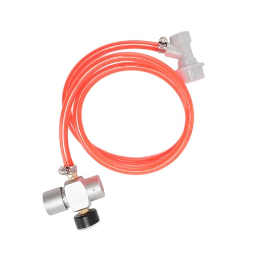 Mini Regulator, Automatic Stainless Steel Coffee Soda CO2 Pressure Regulator with 1M Red Hose for Homebrew
