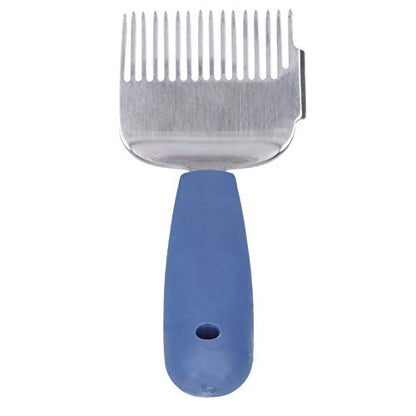 Zerodis 16 Tin Stainless Steel Uncapping Fork Honey Scraper Honey Fork Capping Scratcher with Plastic Handle and Hole for Beekeeping Tool and Harvest