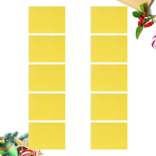 10pcs Natural Beeswax Beehive Foundation Sheets for Beekeeping Operation, Honeycomb Foundation Beeswax Helping to Lay Eggs Faster and Support Hive Growth