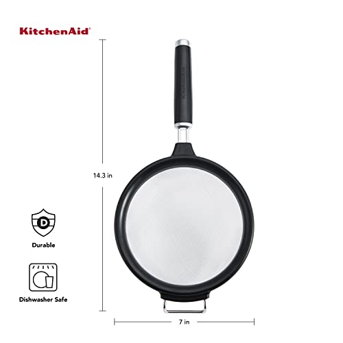 KitchenAid KE161OHOBA Classic Strainer, 7-inch (Pack of 12) - color: Black, size: 7-Inch (Pack of 12)