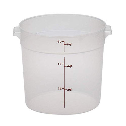Cambro RFS6PP190 6 Qt Round Container Wirh RFSC6PP190 Translucent Lid