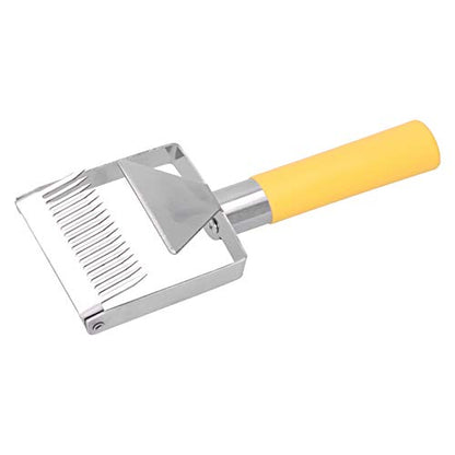 Stainless Steel Uncapping Fork Beekeeping Honey Scraper Tool with Plastic Handle for Hive Frame Honey Extraction